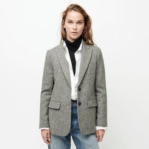 J.Crew Petite boyfriend blazer in graphite herring